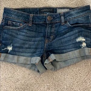 aeropostale’s shorty shorts- dark denim